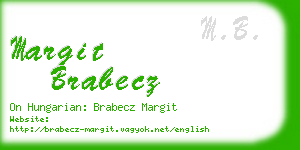 margit brabecz business card